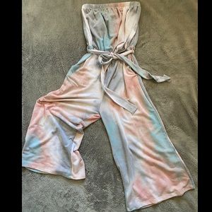 VICI Tie Dye Strapless Romper